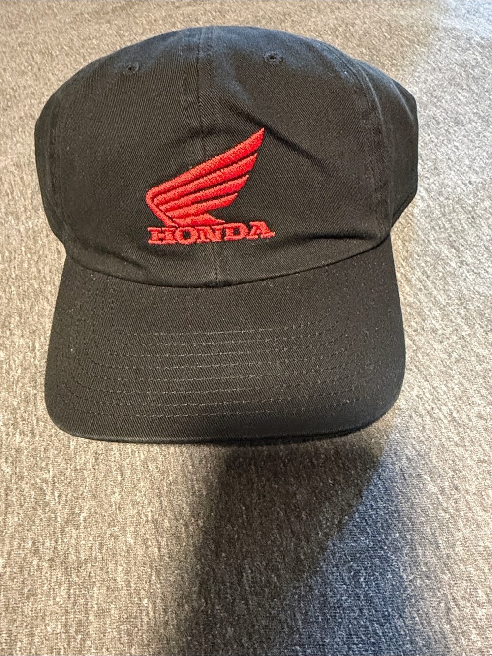 Honda Black Baseball Cap with Red Embroidered Logo